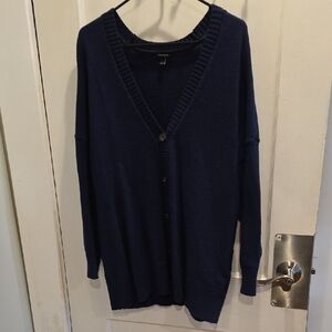 Navy Blue Cardigan Sweater